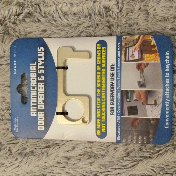 FREE GIFT ANTIMICROBIAL GOLDTONE METAL DOOR OPENER ANTIMICROBIAL - Picture 1 of 2